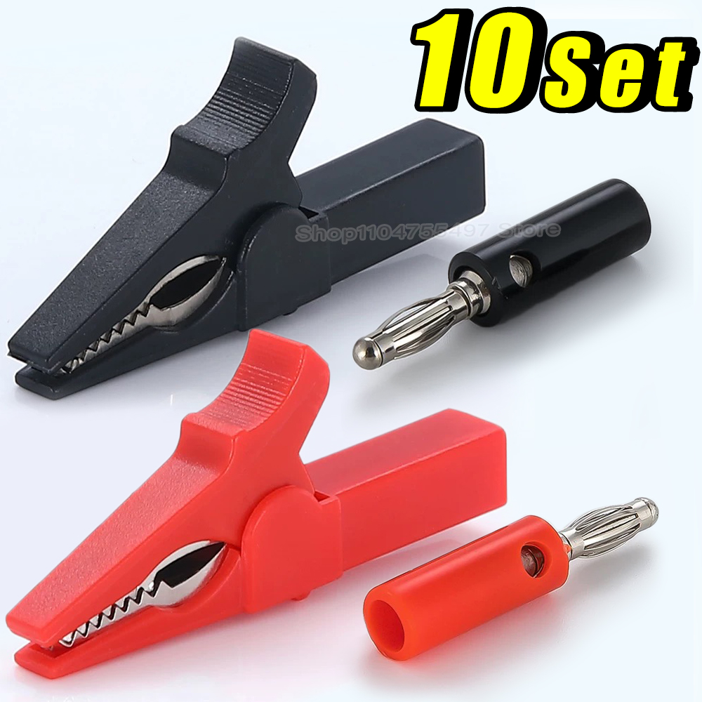 Crocodile Clip Set - Clip a coccodrillo con connettori a