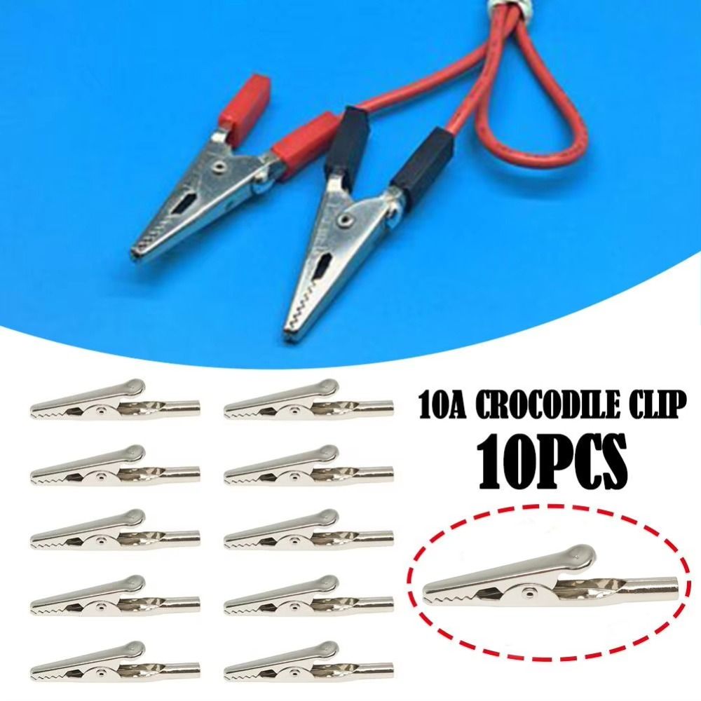 Crocodile Clip Set - 10 Pezzi/Set Clip a Coccodrillo Durevoli