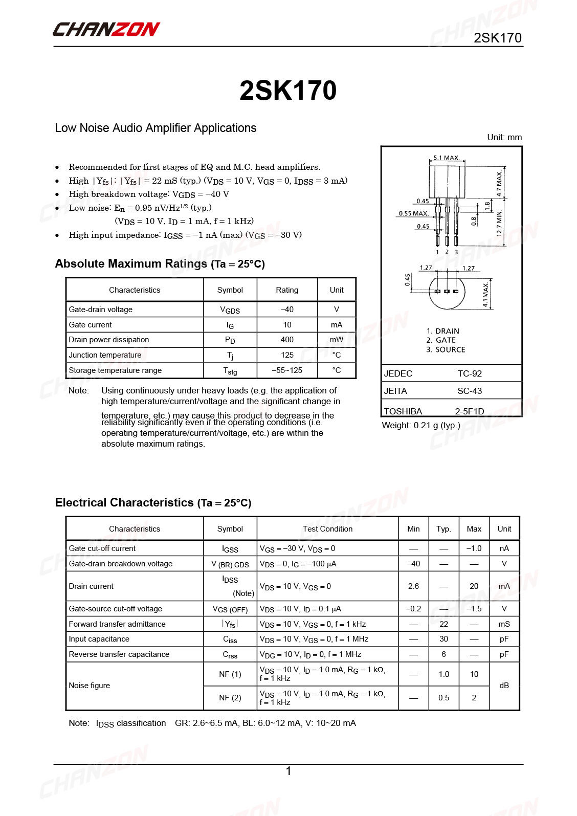 10Pcs 2SK170 TO-92 Transistor  - Diy Electronics For Sale recensione e prezzo
