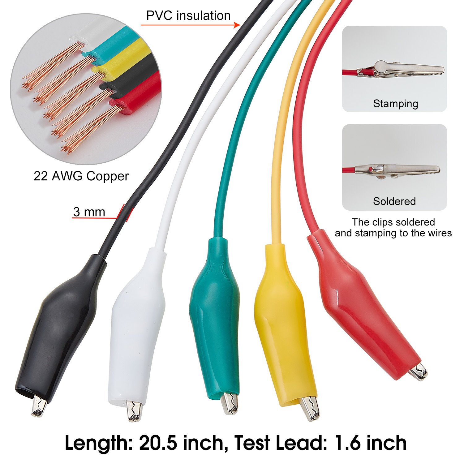 10 pz 50 cm 35mm Morsetti a co - Crocodile Clip Set recensione e prezzo