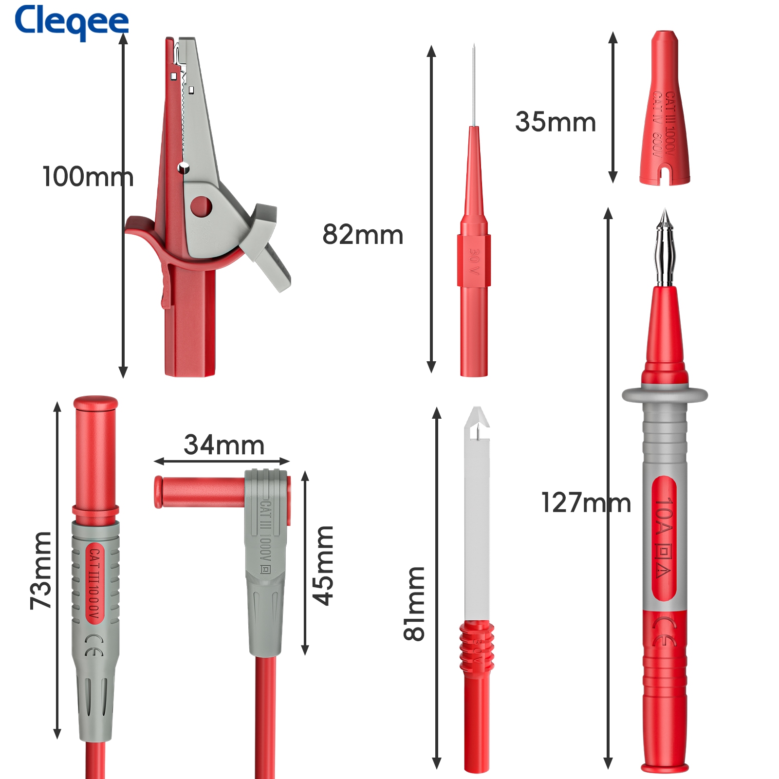 Cleqee CKT004 kit cavo di prov - Crocodile Clip Set recensione e prezzo